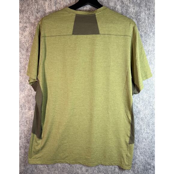 ARC'TERYX Mens Cormac Comp Green Panelled Jersey and Mesh T-Shirt - XL - Picture 4 of 8